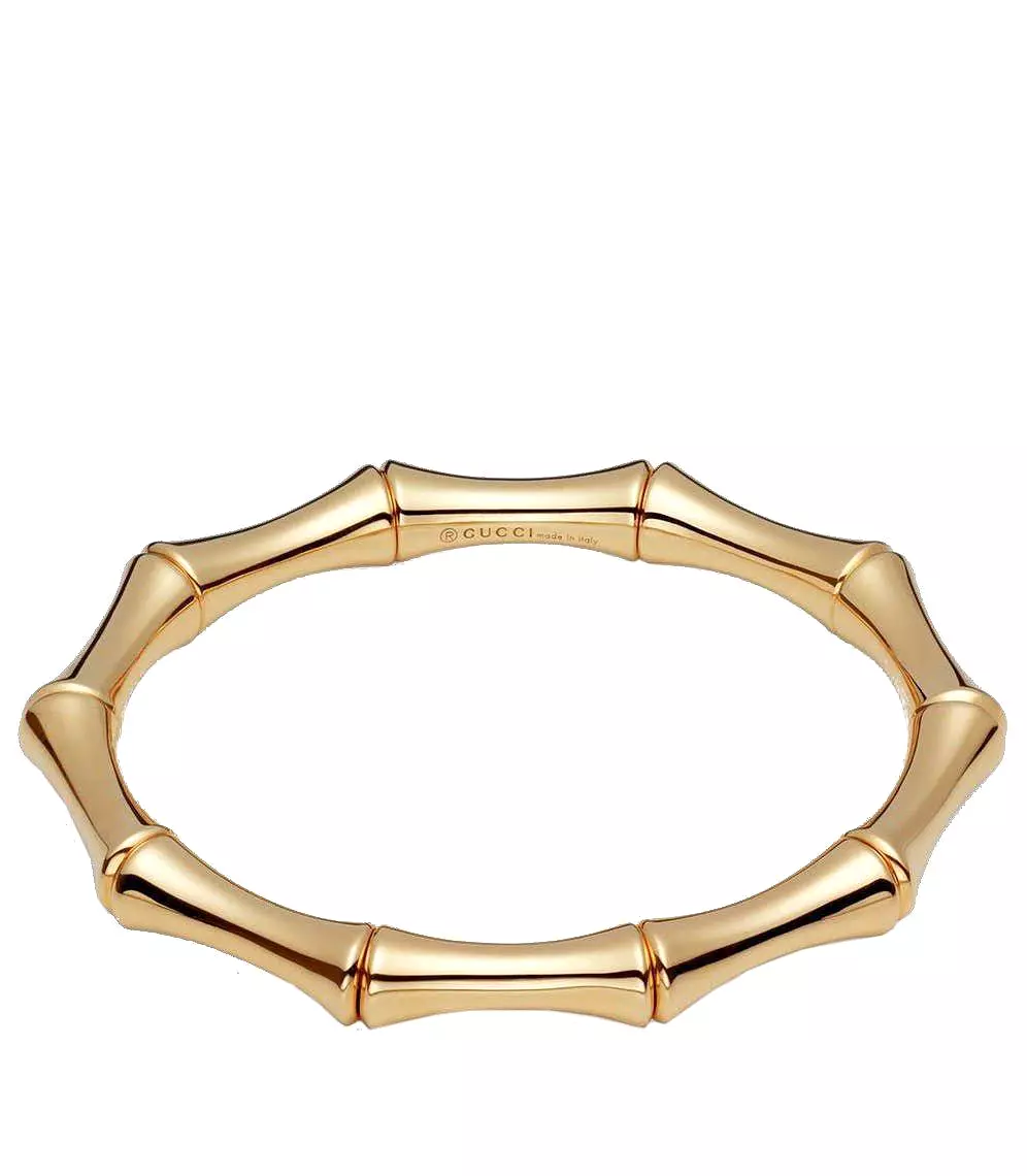 Gucci 18k Yellow Gold Medium Bamboo Bracelet