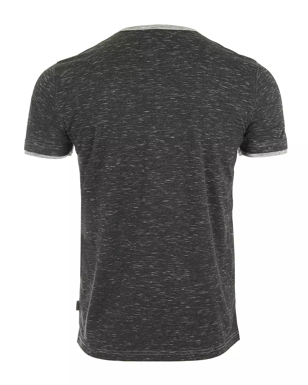 Henley Short Sleeve Contrast Neck and Hem Active Casual Tee Top