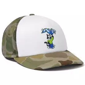 HUF Bad Cat Trucker Hat Camo