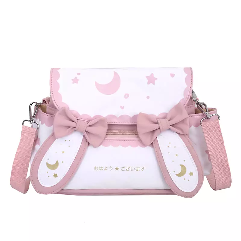 Ins cute Japanese student bunny ears single shoulder canvas bag BY9014