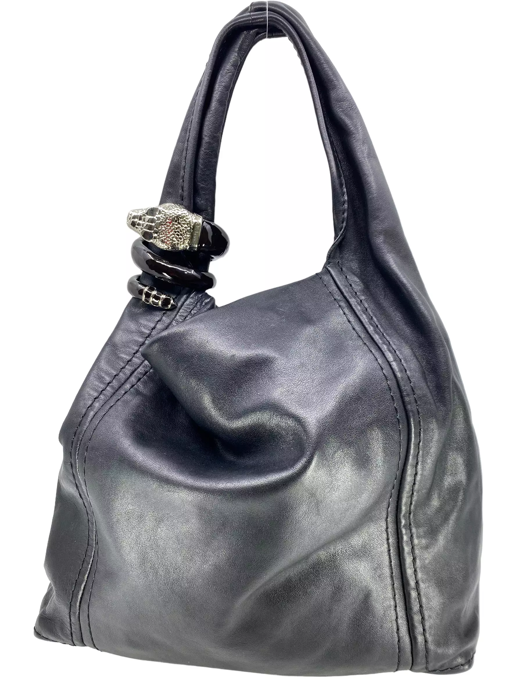 Jimmy Choo Saba Slouch Hobo with Coiled Snake Bracelet