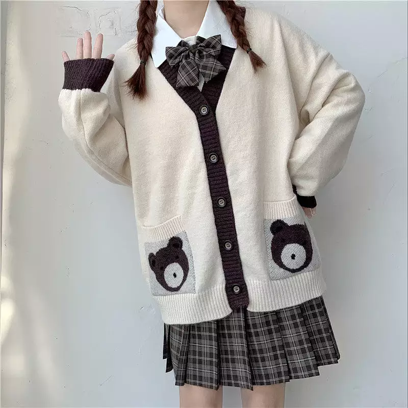 JK Bear Sweater Cardigan AD12574