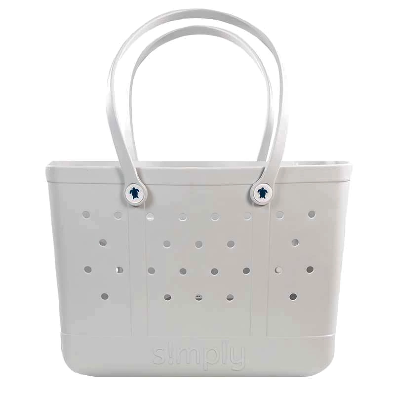 Large Solid Simply Tote Bag in Cloud Grey