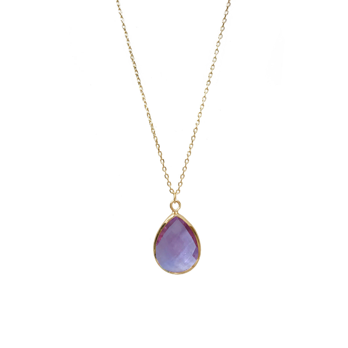 Lilac Teardrop Necklace