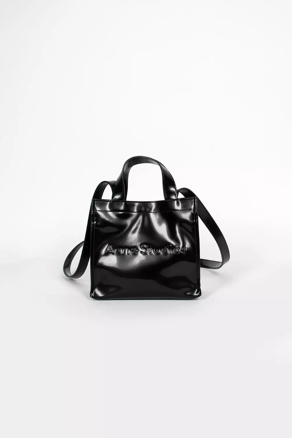 Logo Shopper Mini Tote Bag Black