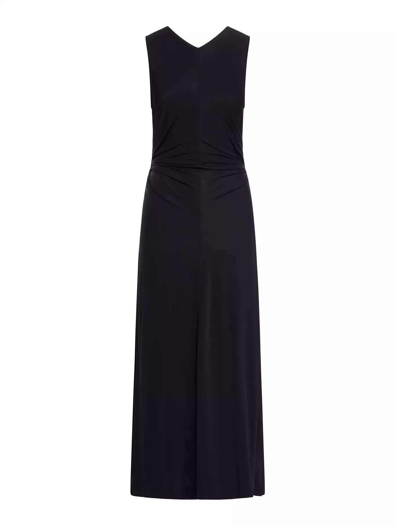 Long dress in viscose jersey with knot ring