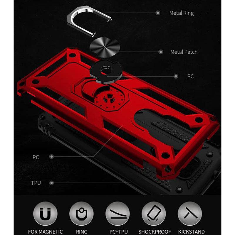 Luxury Armor Ring Bracket Phone case For Moto E7&E7 Plus With Screen Protector