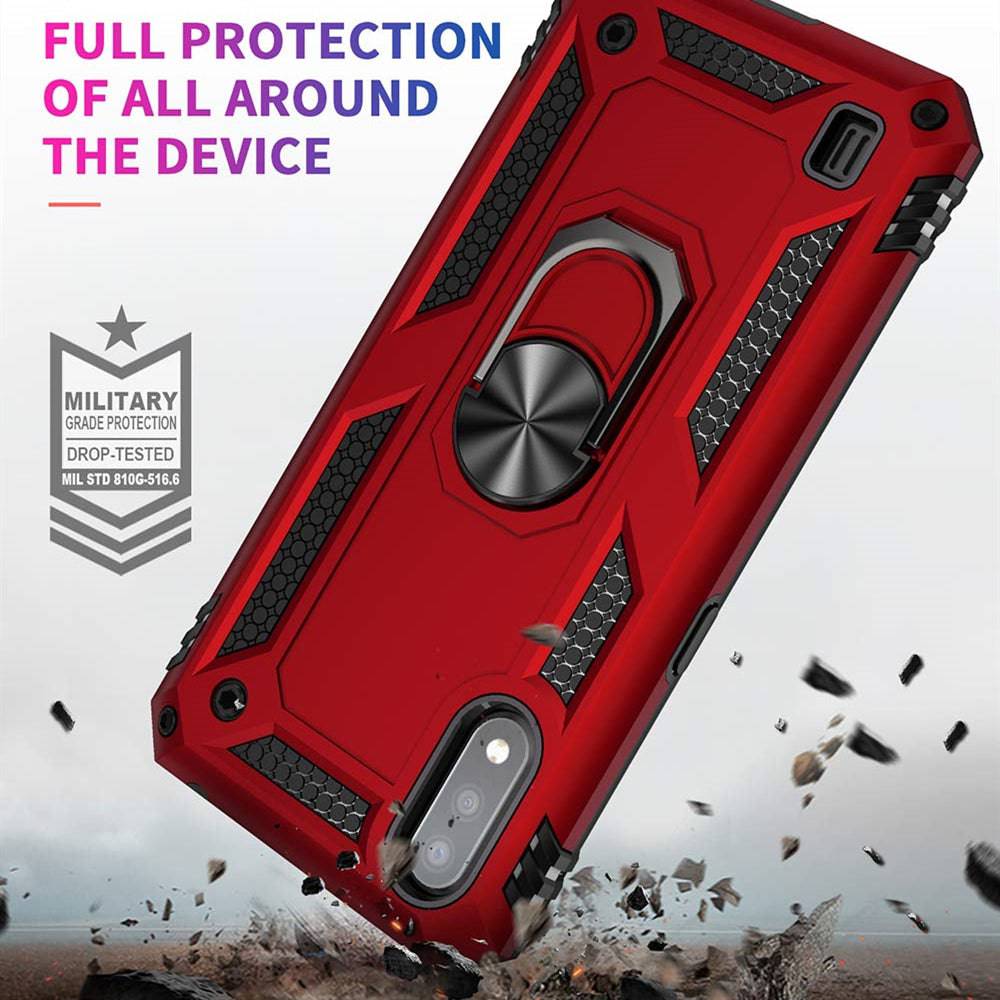 Luxury Armor Ring Bracket Phone Case For Samsung A01-Fast Delivery