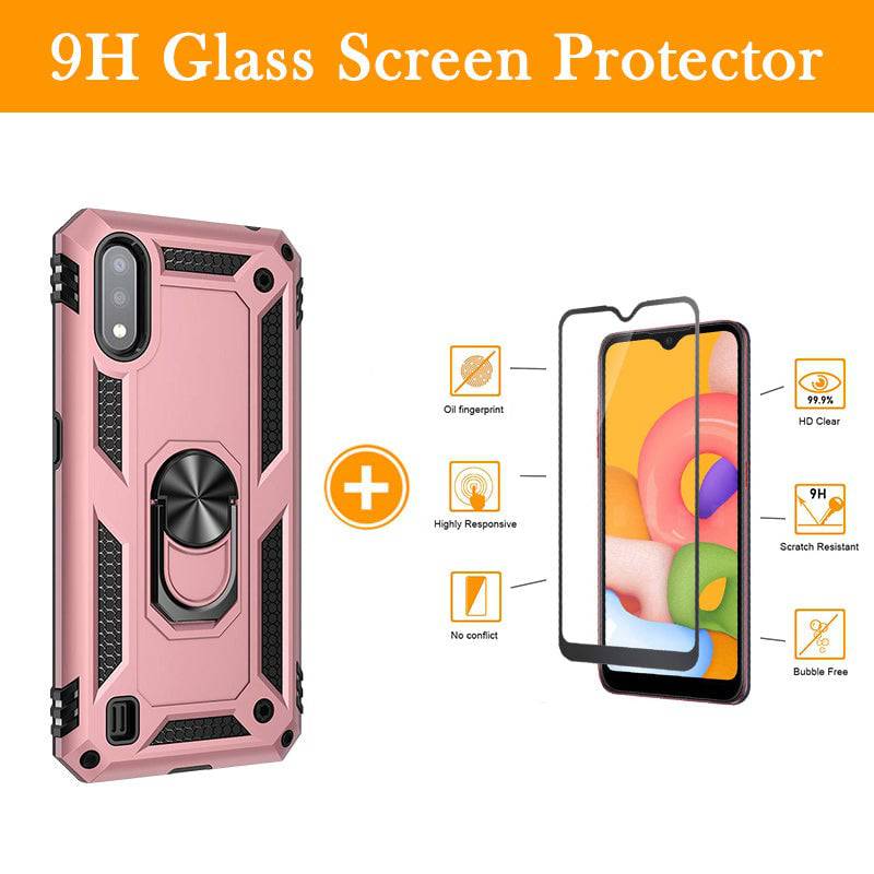 Luxury Armor Ring Bracket Phone Case For Samsung A01-Fast Delivery