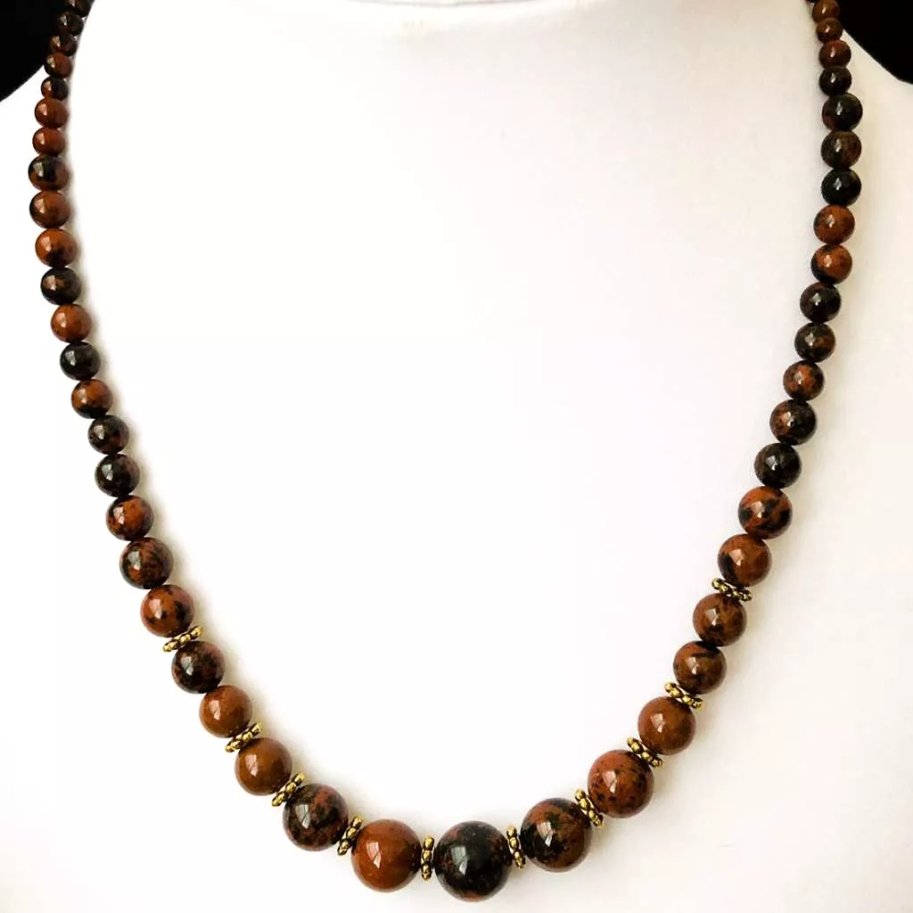 Mahogany Beaded Necklace