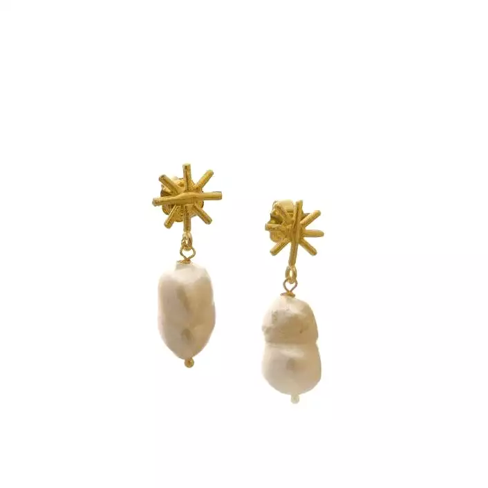 Manuella Earrings, Gold