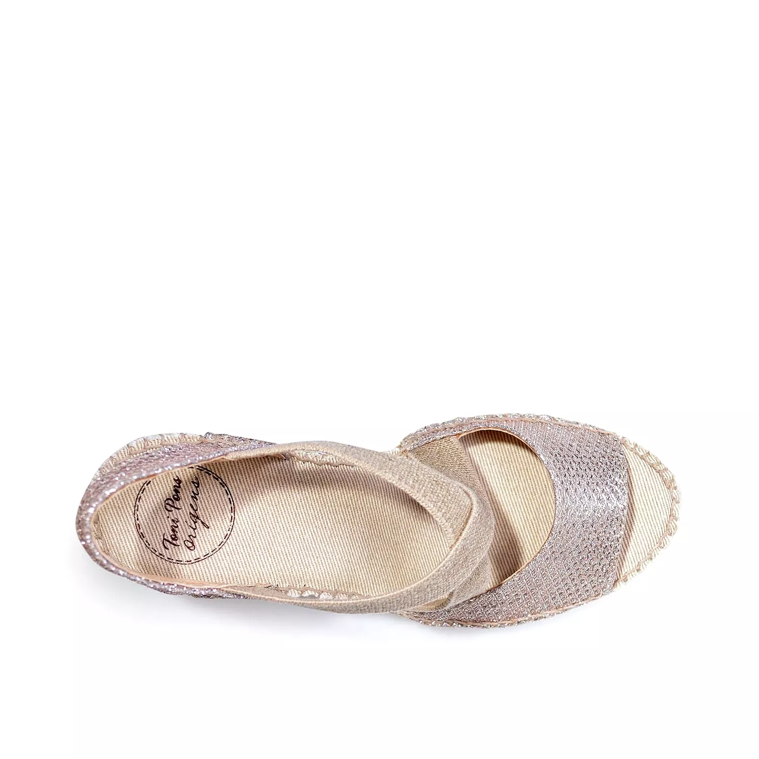 Metallic Cotton Blend Wedge Espadrille for Women - Sol-S