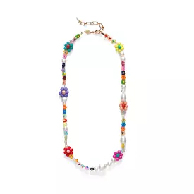 Mexi Flower Necklace, Gold