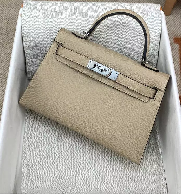 Mini Kaili Leather Beige Bag 19