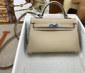 Mini Kaili Leather Beige Bag 19