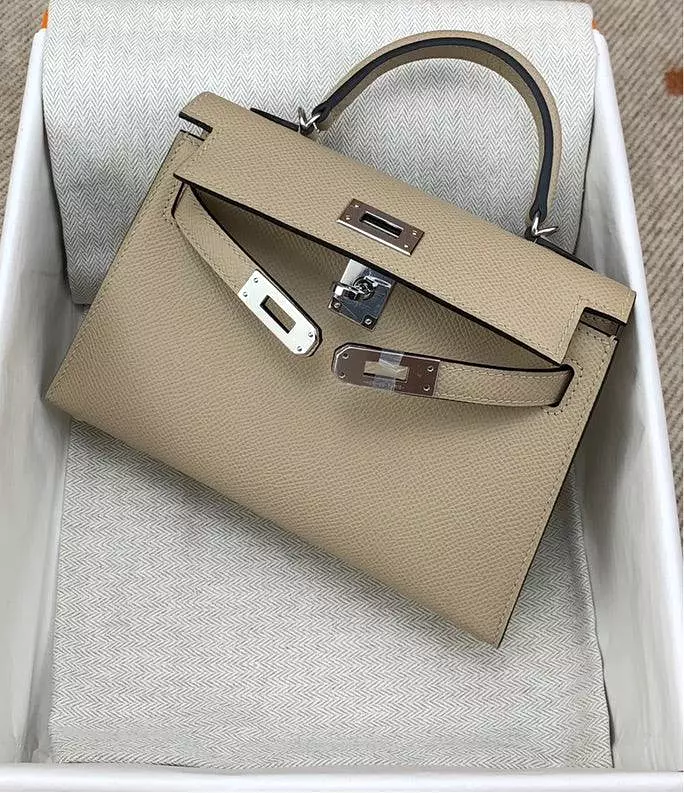 Mini Kaili Leather Beige Bag 19