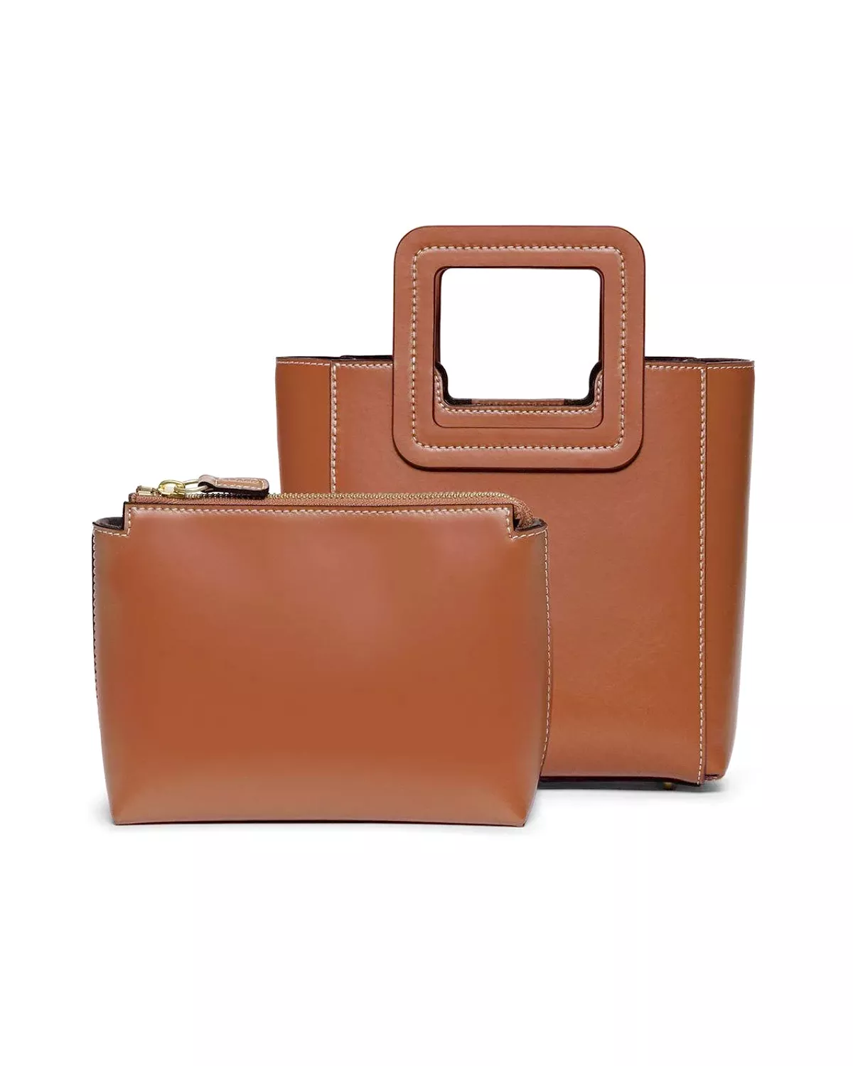 Mini Shirley Leather Bag (Tan)