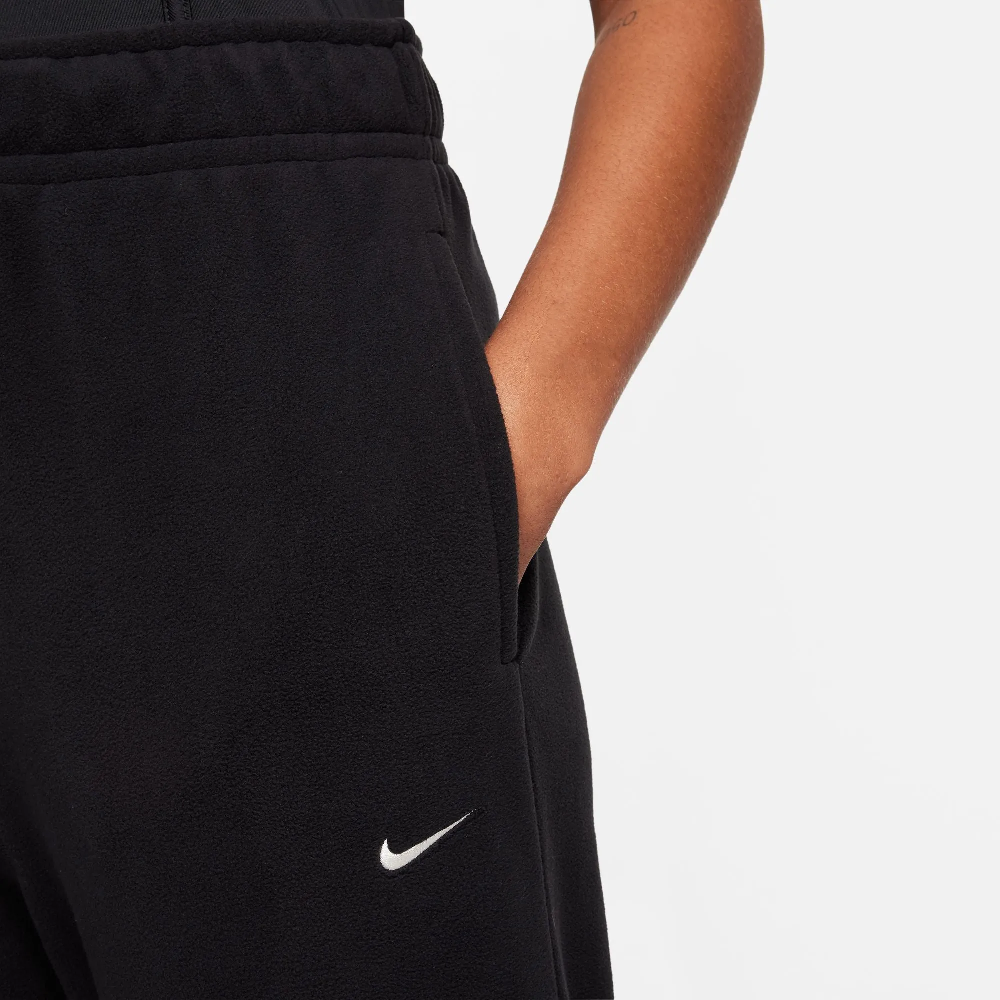 Nike Women's Therma-FIT One Loose Fleece Pants Black / Pale Ivory