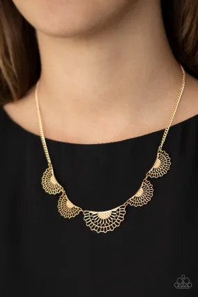 Paparazzi Accessories - Fanned Out Fashion - Gold Necklace