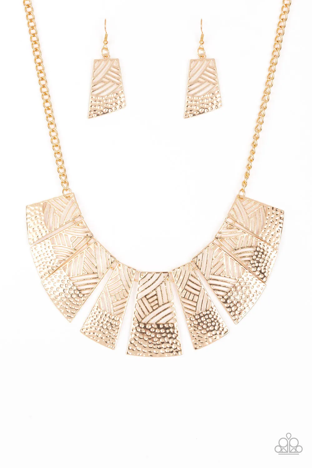 Paparazzi Accessories - Jungle Cat Jam - Gold Necklace