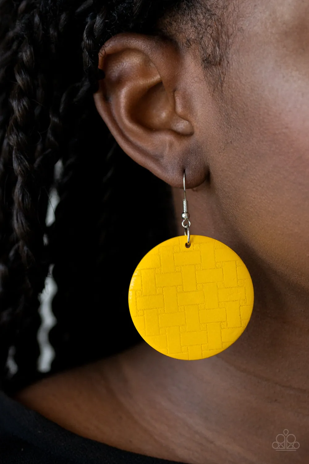 Paparazzi Accessories - Natural Novelty - Yellow Earrings