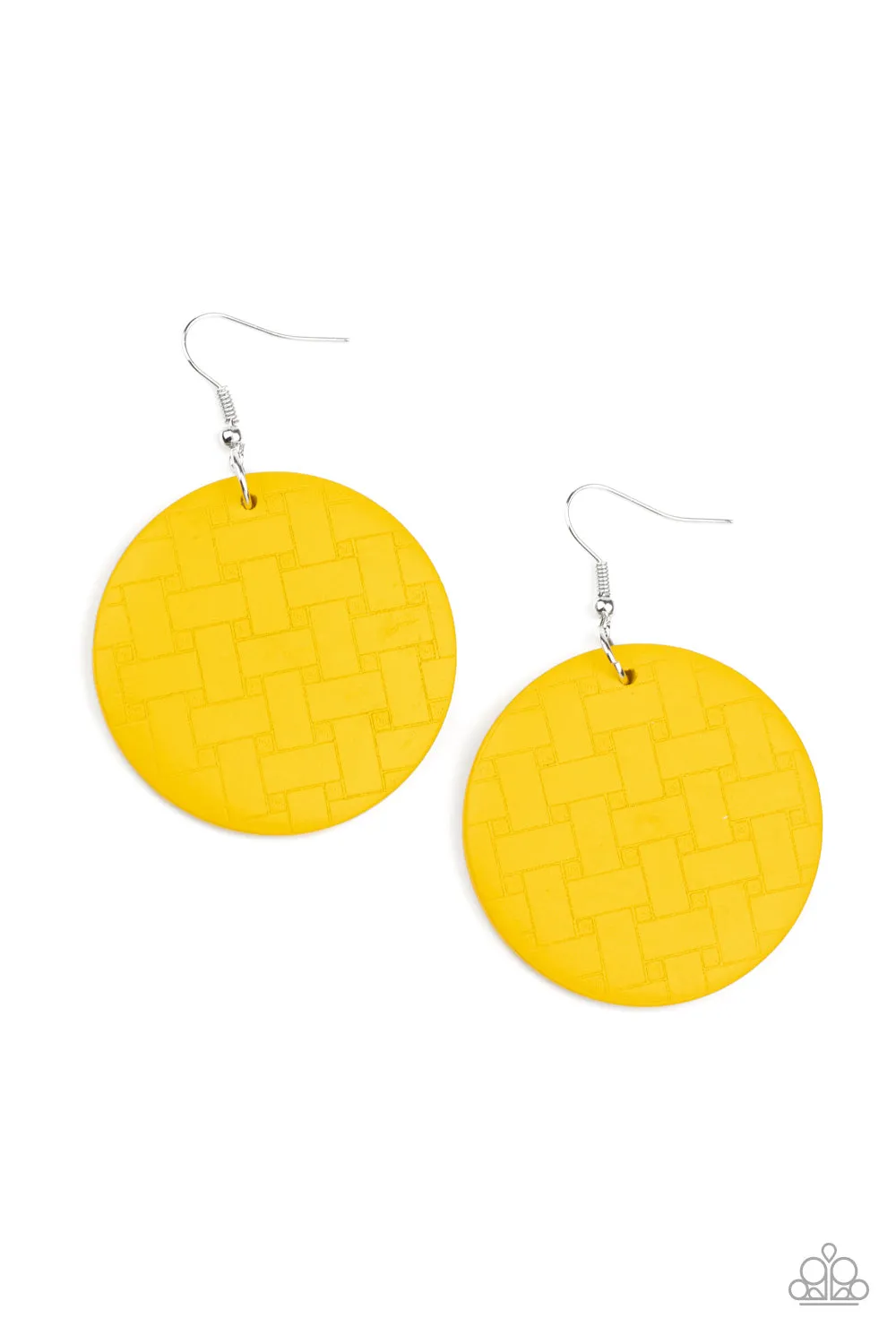 Paparazzi Accessories - Natural Novelty - Yellow Earrings