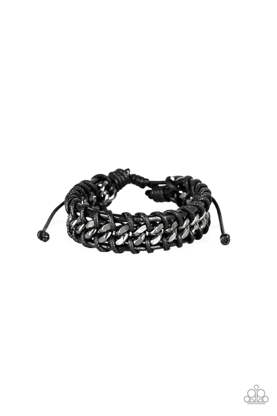 Paparazzi Accessories - Racer Edge - Black Bracelet