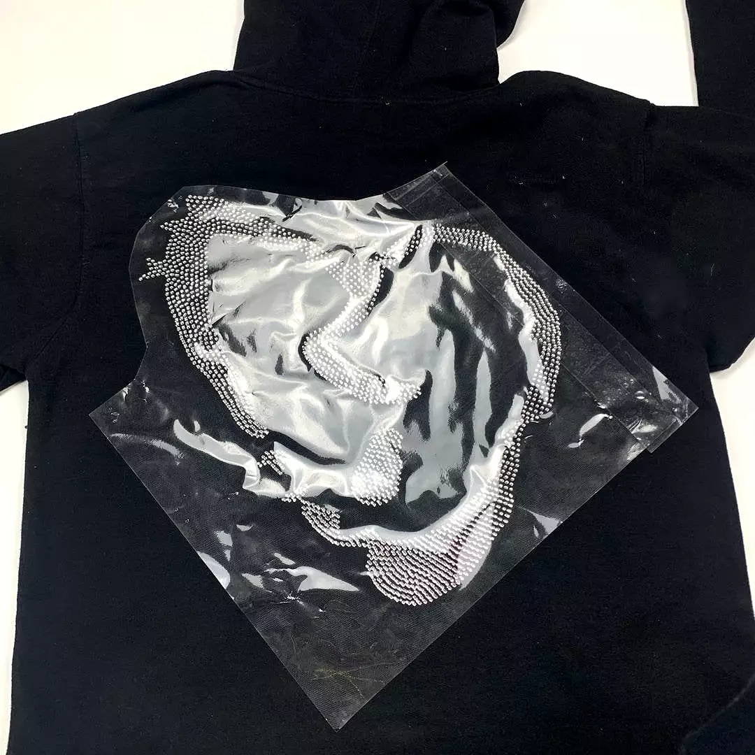 REVENGE Diamond Black Hoodie Rhinestone Hoodie