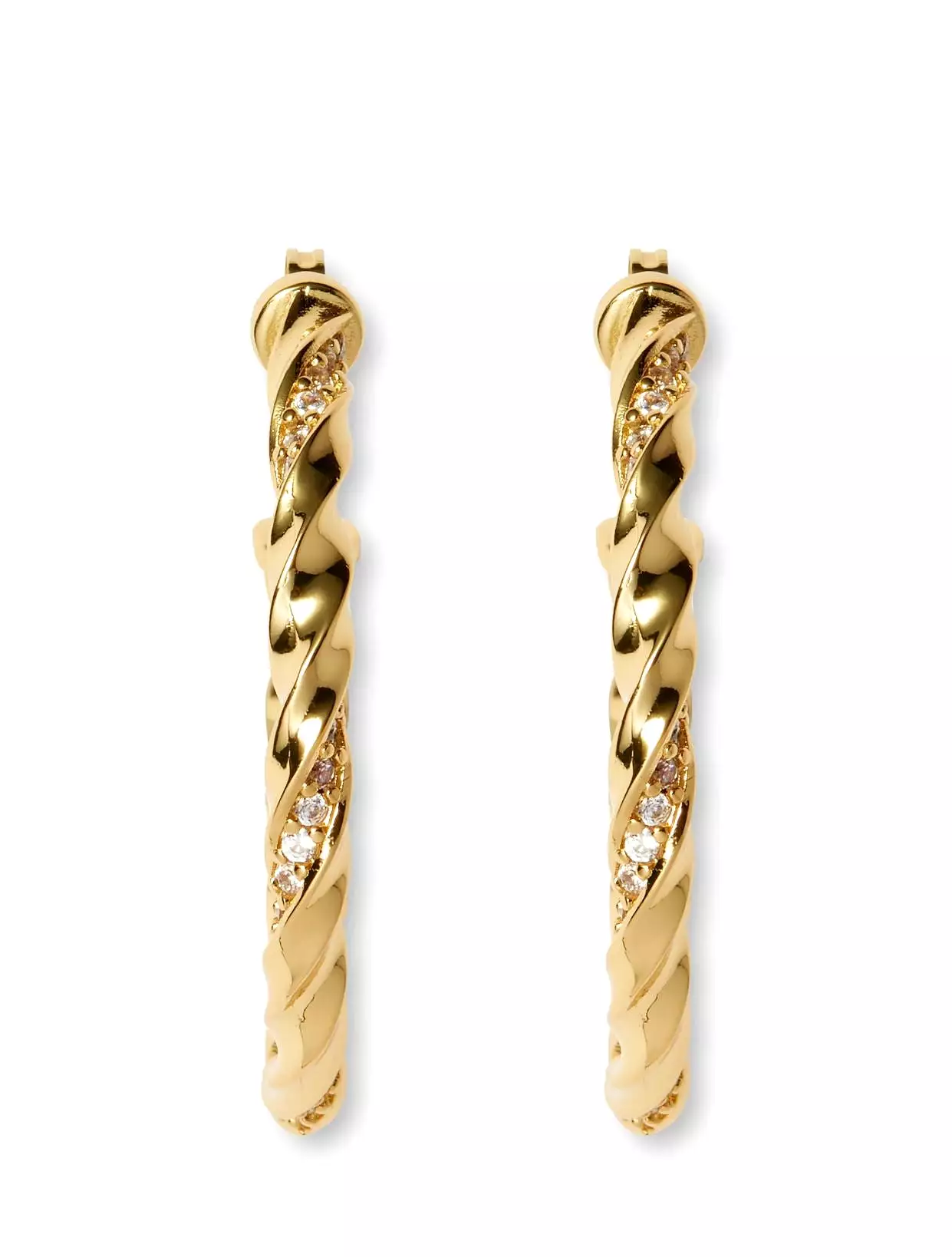 Rope Hoop Earrings, Gold