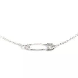 Safety Pin Necklace - Sterling Silver