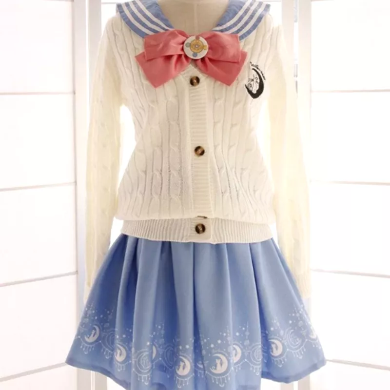 Sailor Moon Woolen Long-Sleeved Cardigan AD11870