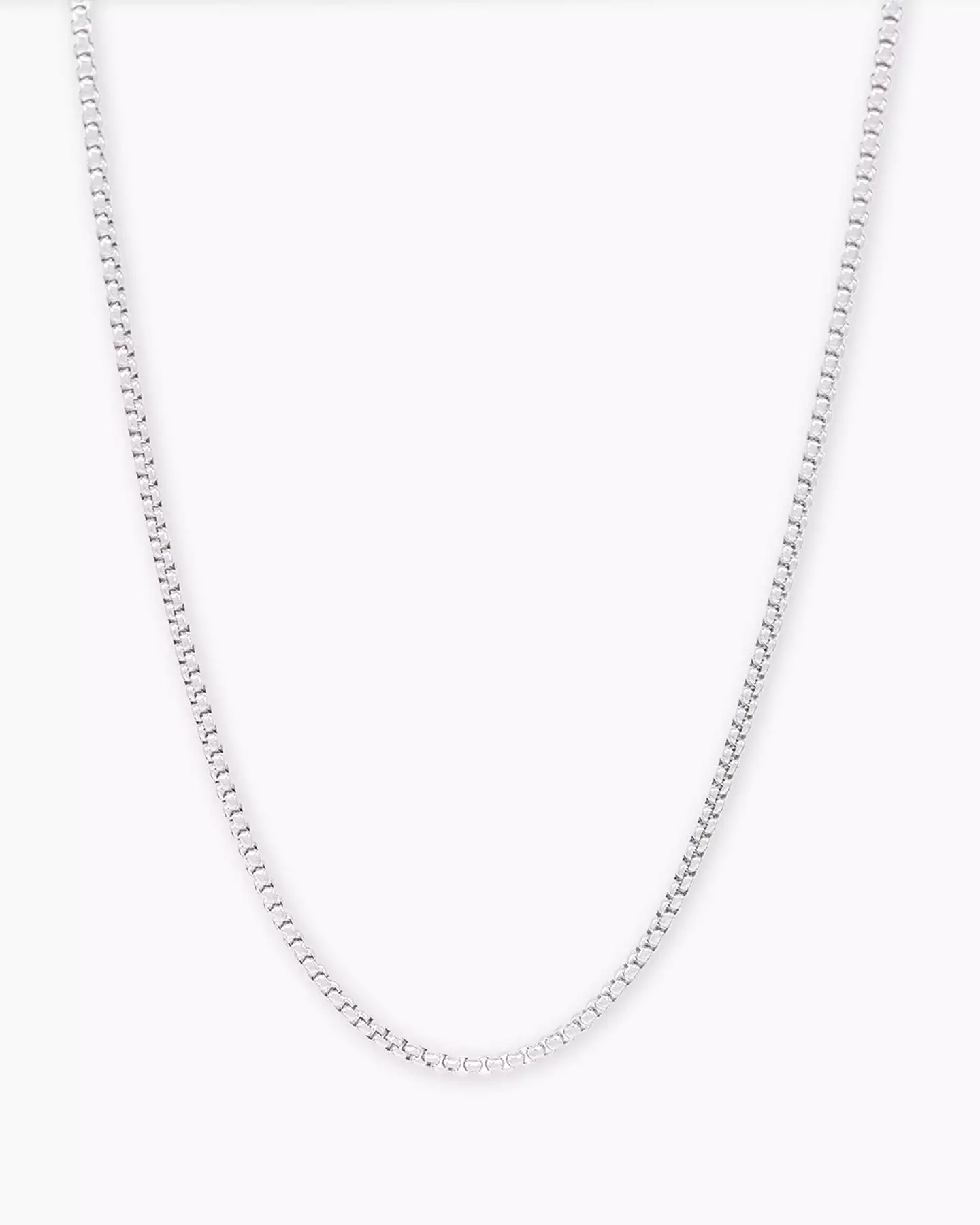 Saint Morta Square Pearl Chain White Gold