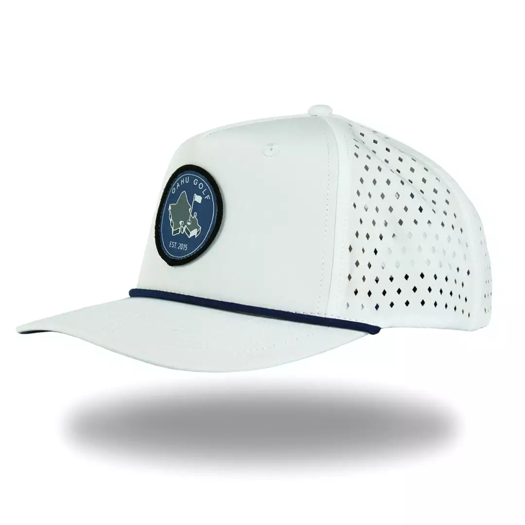 Snow Cap Fade - OGA 5 Panel Snapback - Snow Cap White