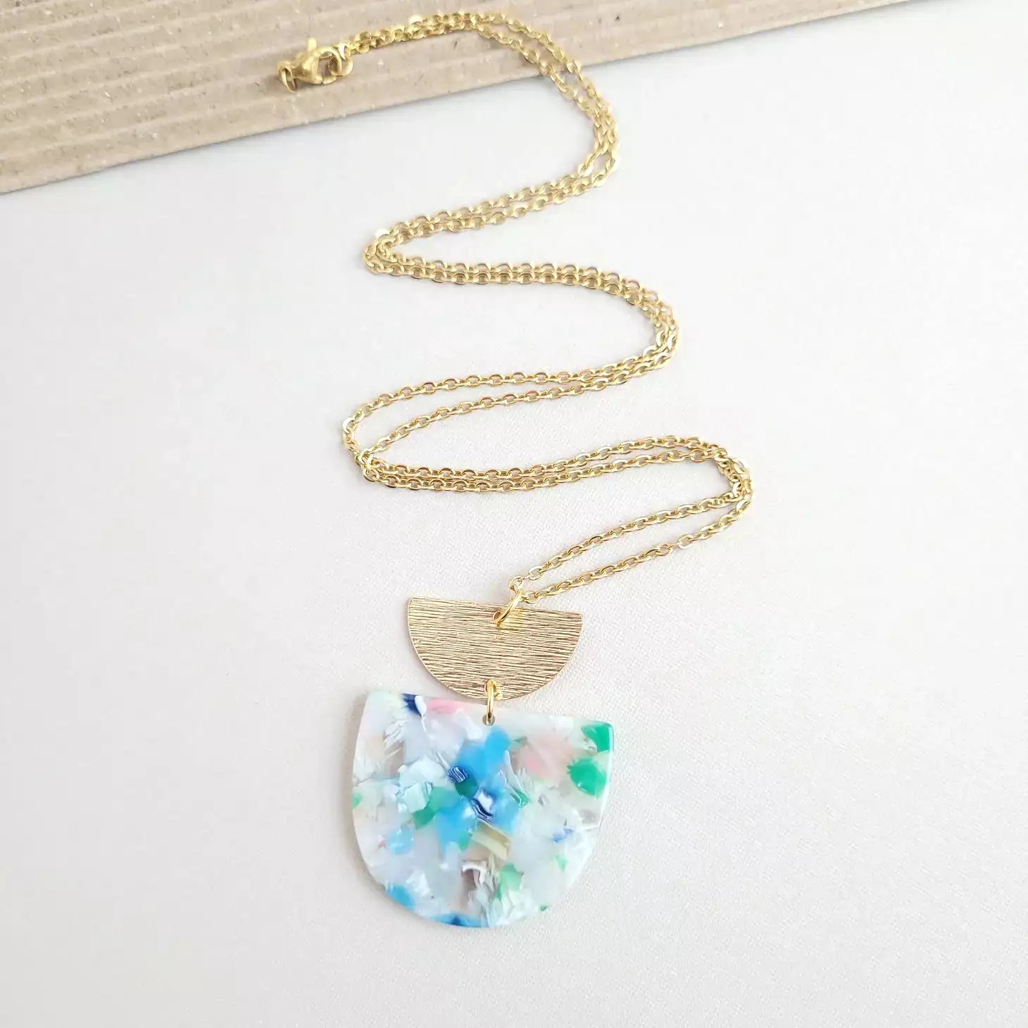 Spring Fling Gold Pendant Necklace