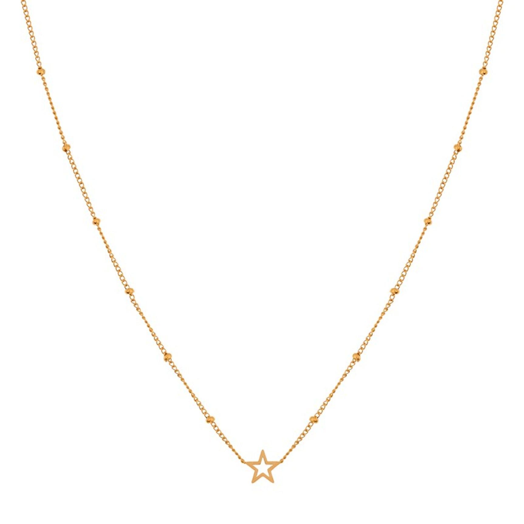 Stainless steel NECKLACE SHARE OPEN STAR - CHILD - GOLD