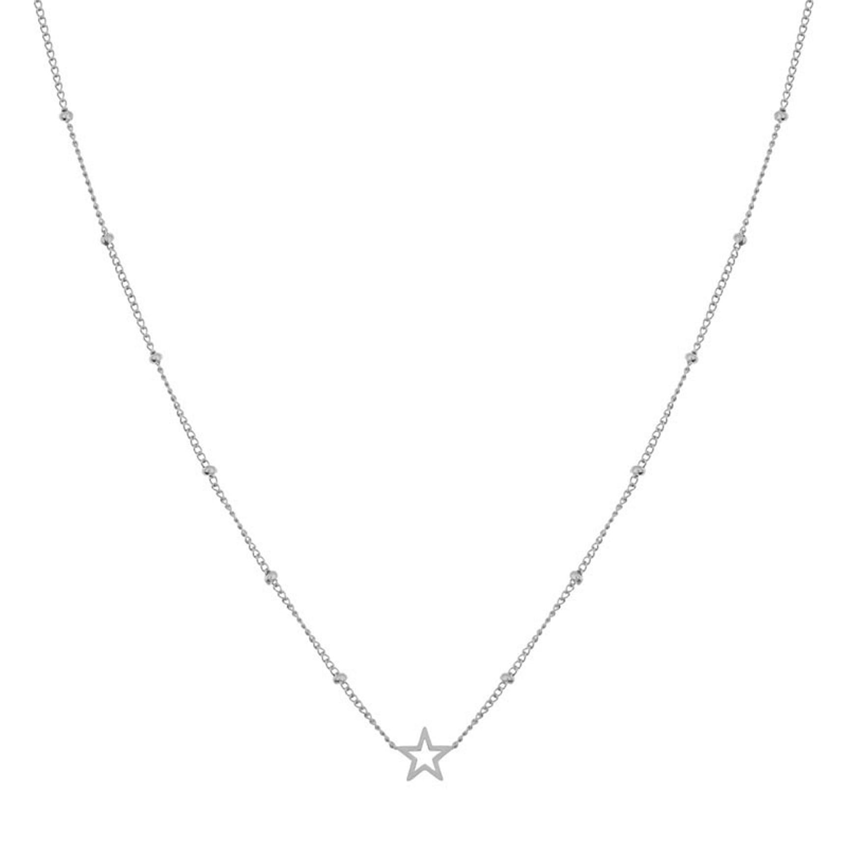 Stainless steel NECKLACE SHARE OPEN STAR - CHILD