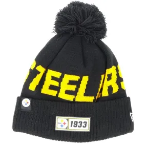 Steelers Beanie | Pittsburgh Steelers 2019 On Field Black/Yellow Beanie | OSFM