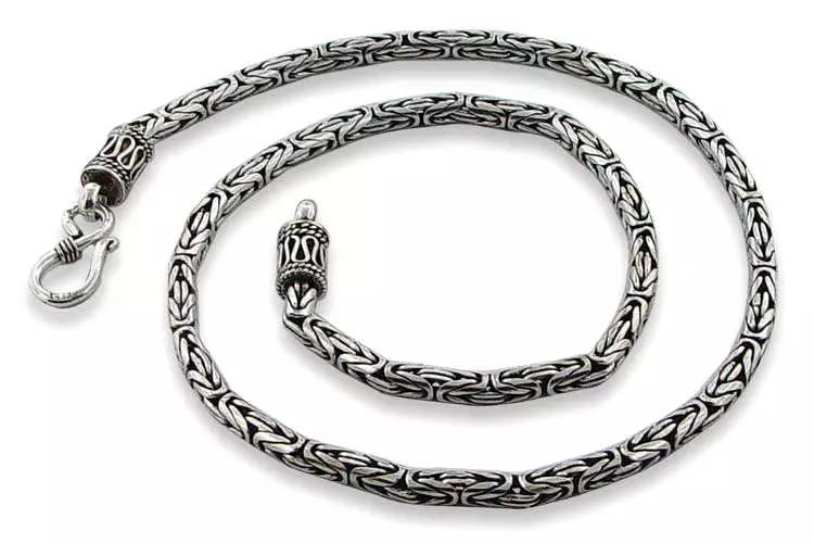 Sterling Silver Byzantine Chain Necklace