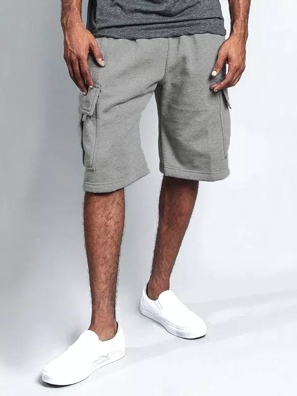 Straight-Leg Men Linen Cargo Shorts