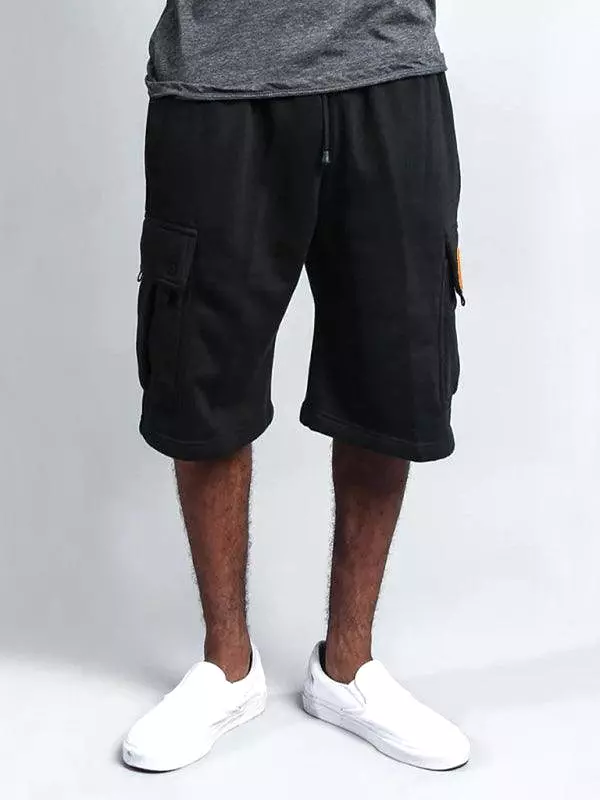 Straight-Leg Men Linen Cargo Shorts