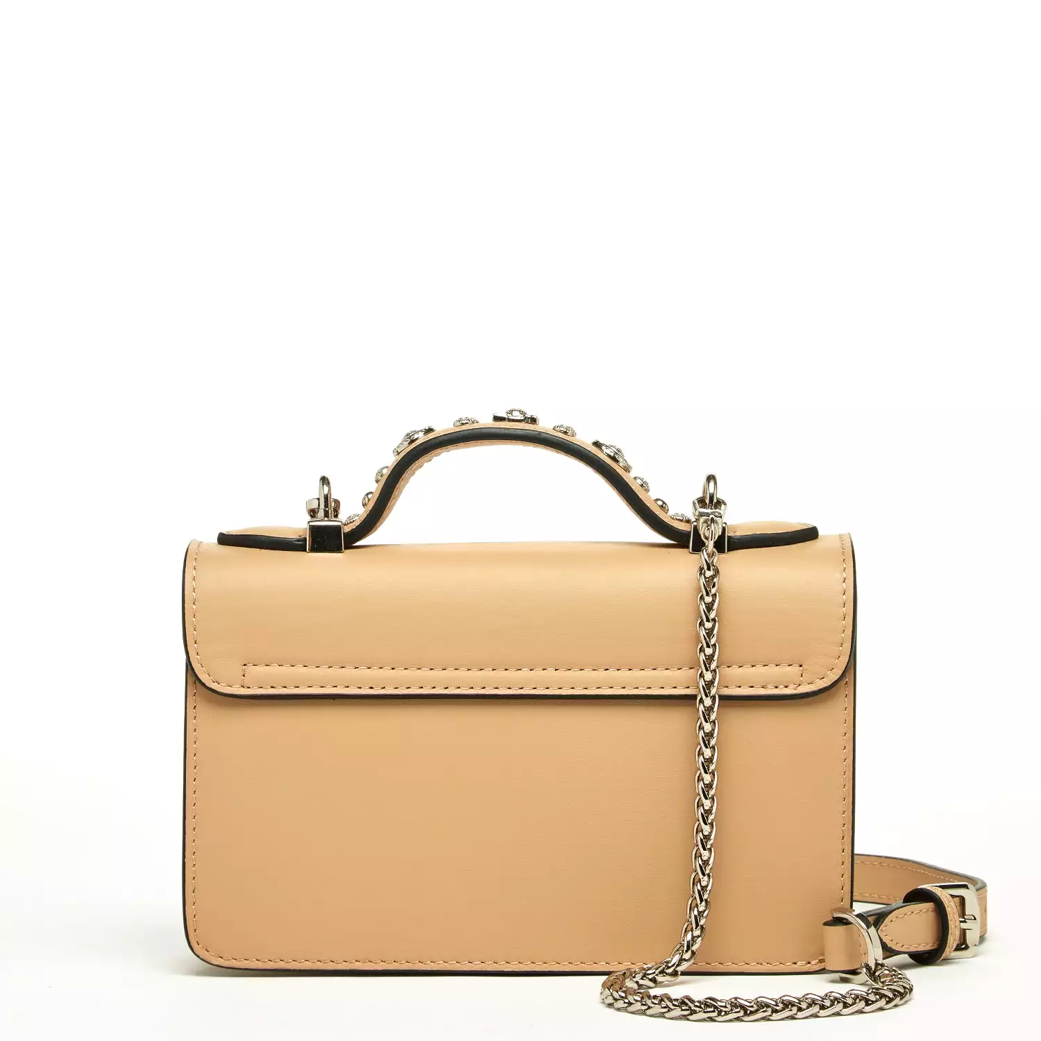 The Hollywood Small Leather Bag Beige