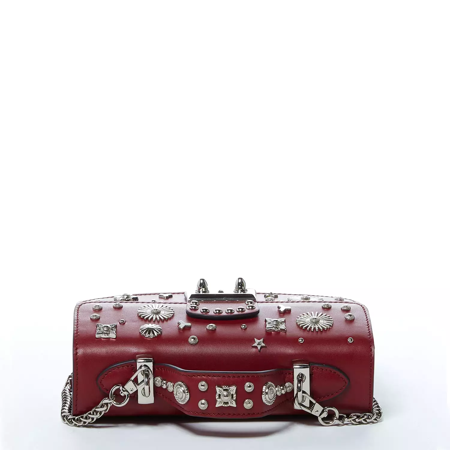 The Hollywood Small Leather Bag Burgundy