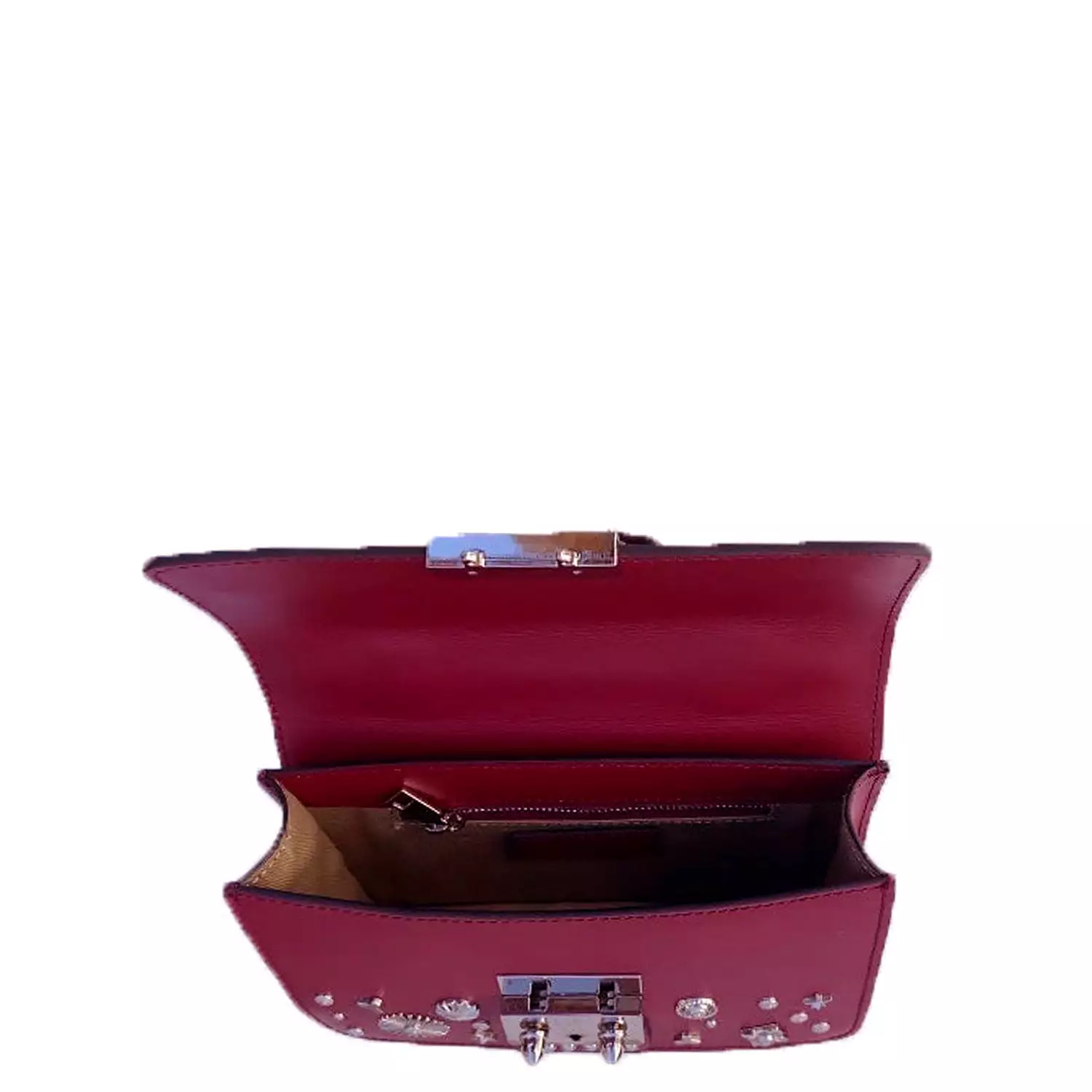 The Hollywood Small Leather Bag Burgundy