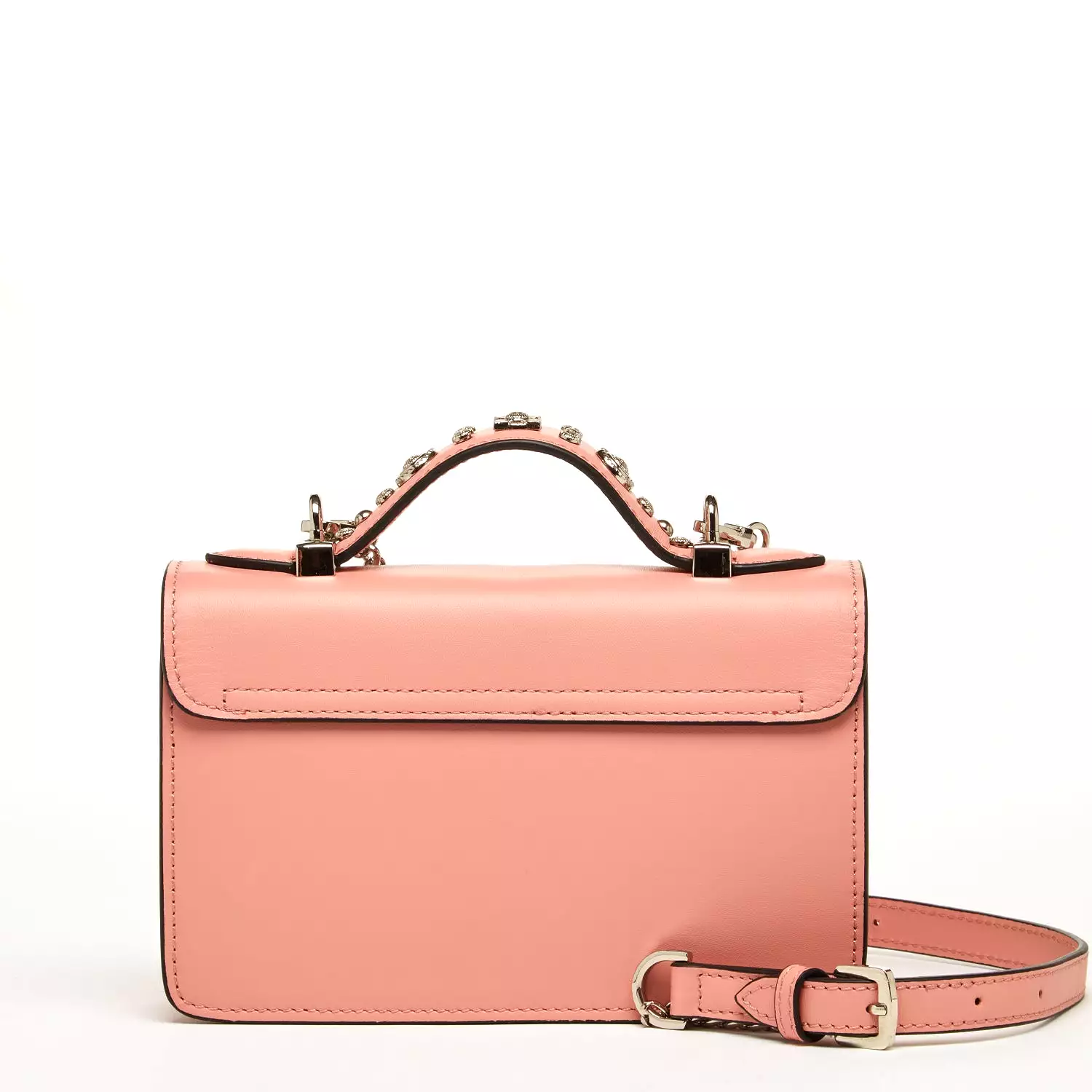 The Hollywood Small Leather Bag Pale Pink