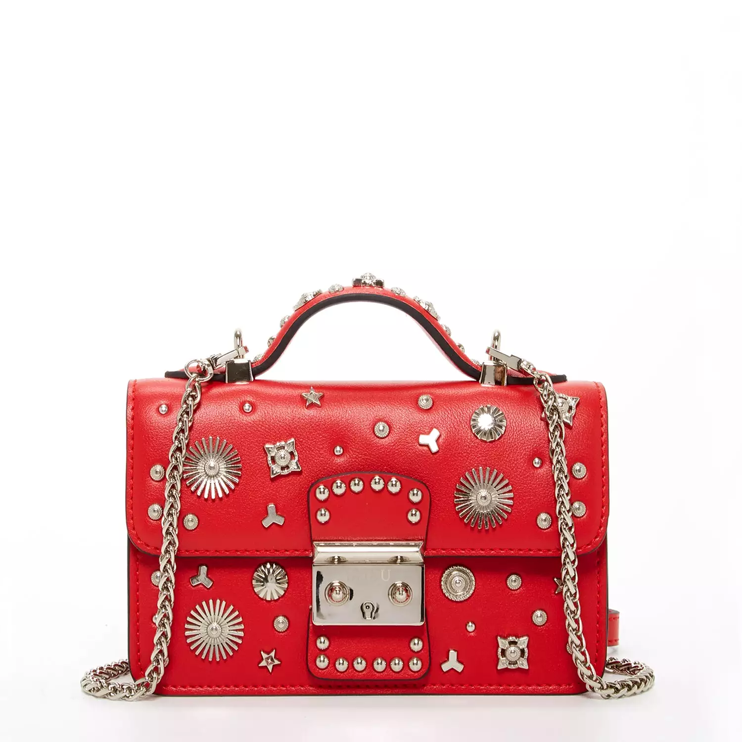 The Hollywood Small Leather Bag Red