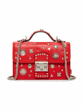 The Hollywood Small Leather Bag Red