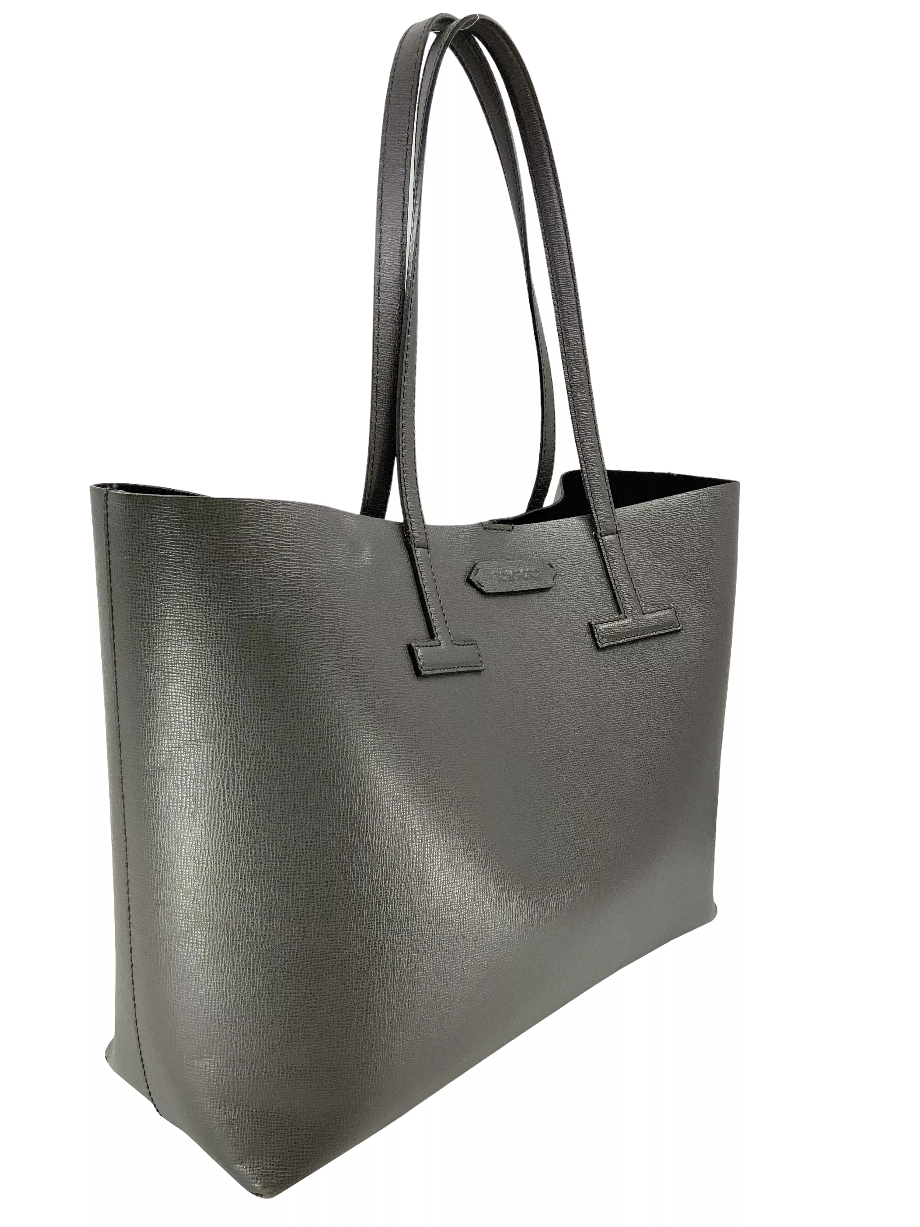 Tom Ford Saffiano Leather Large T Tote Bag