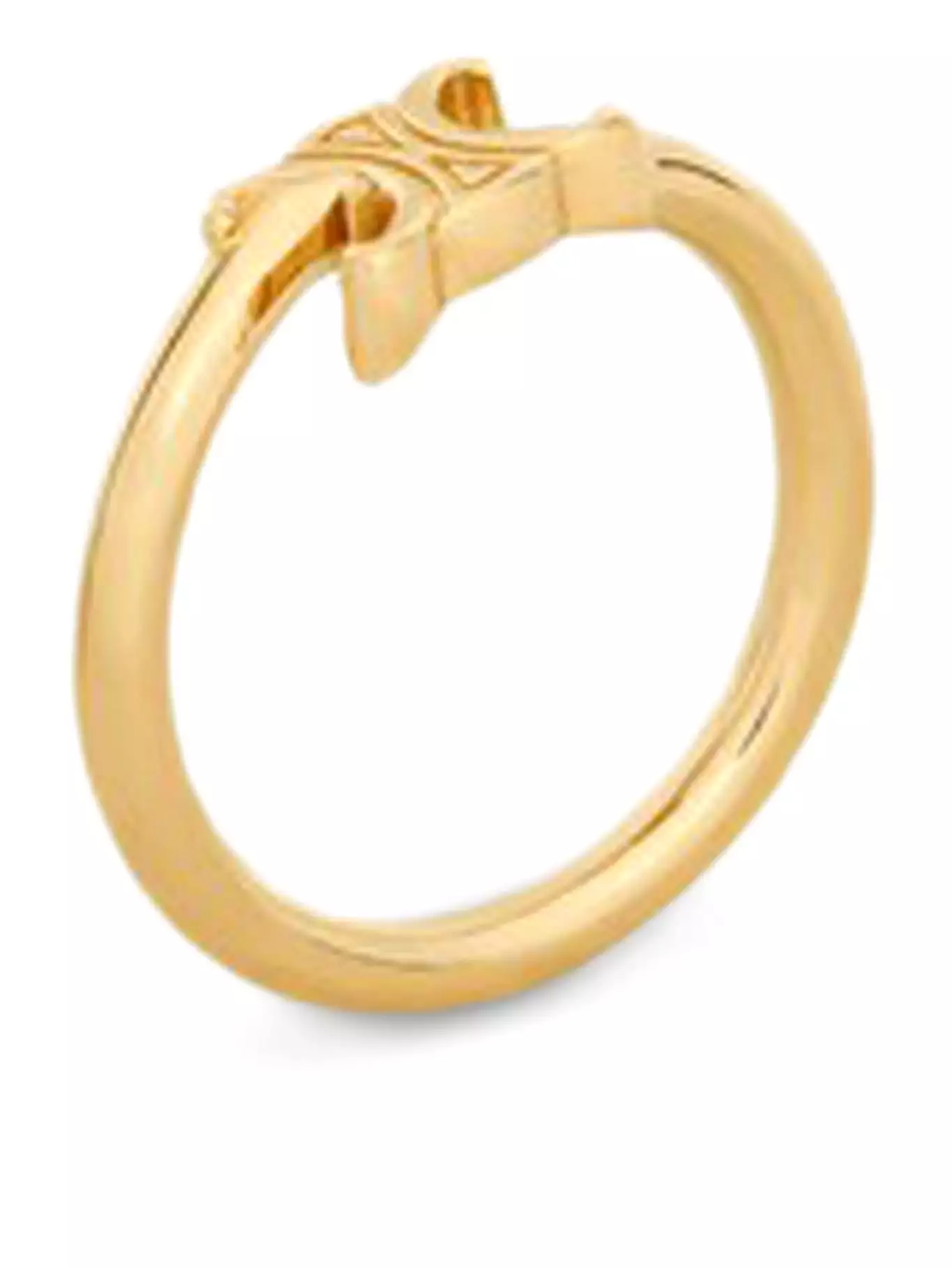 TRIOMPHE ASYMMETRIC RING IN GOLD BRASS GOLD FINISH