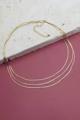 *Triple Layer Chain Necklace*