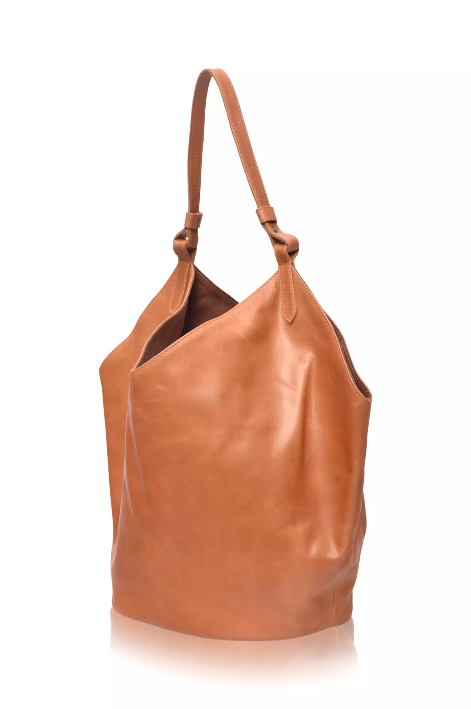 Tulip Medium Leather Tote Bag